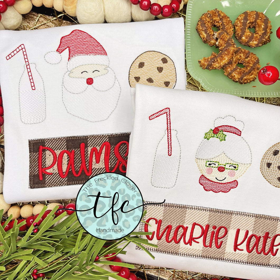 {North Pole Cookie Trio} sketch embroidery tee