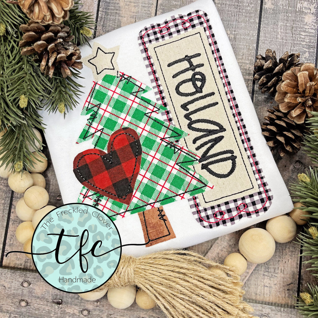 {Girl's Country Christmas} applique tee