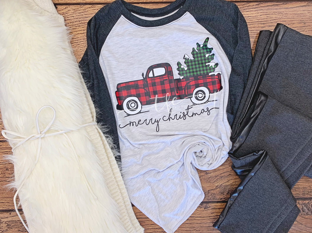 {Christmas Plaid Truck}