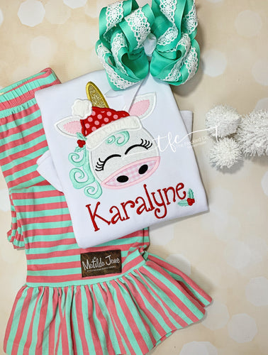 {Retro Christmas Unicorn}