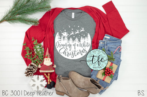 {Dreaming of a White Christmas} screen print tee