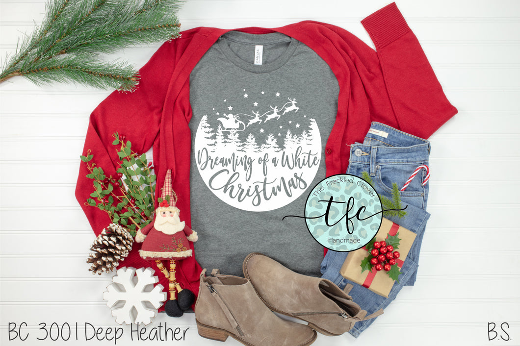 {Dreaming of a White Christmas} screen print tee