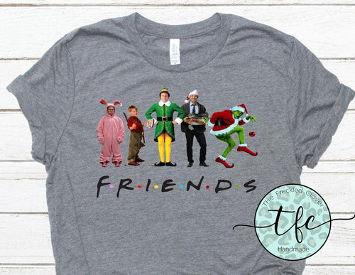 {Christmas Friends} screen print tee
