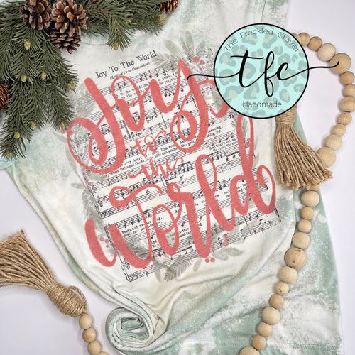 {Joy To The World- Music} distressed tee