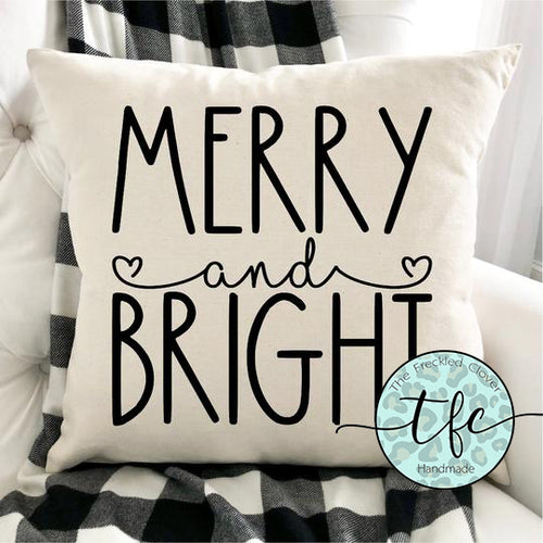 {Merry and Bright} pillow cover