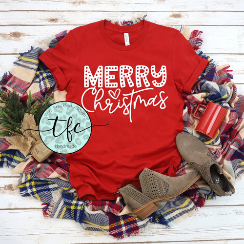 {Merry Christmas} simple screen print tee