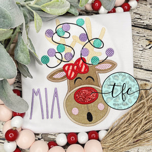 {Fa La La Reindeer} applique tee