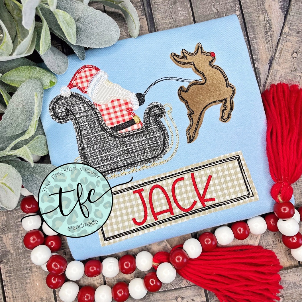 {Christmas Eve Dream Team} applique tee