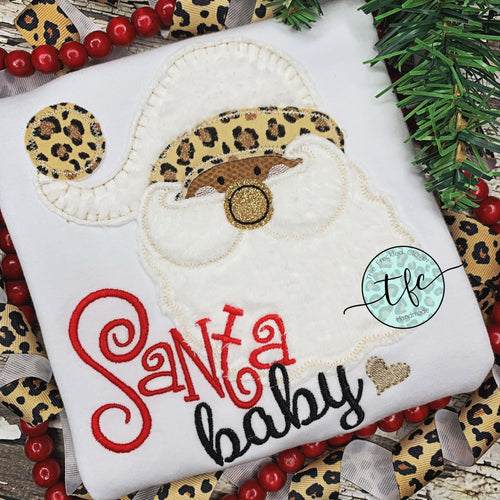 {Santa Baby} vintage applique tee