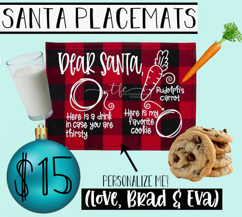 {Personalized Dear Santa Placemat}