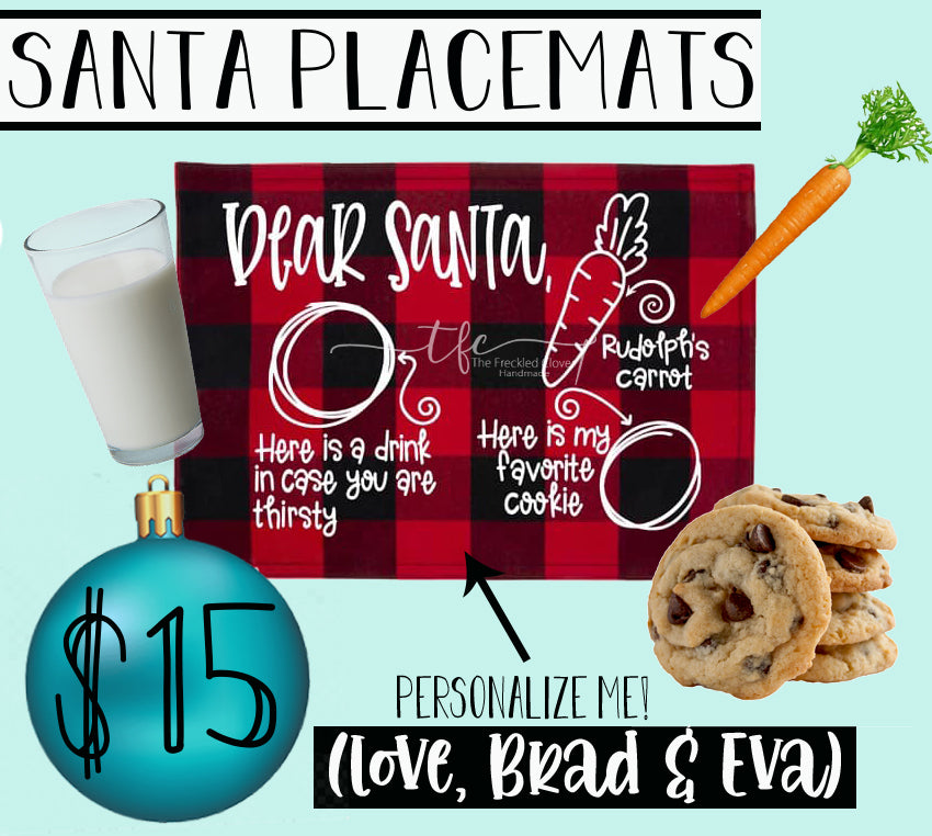 {Personalized Dear Santa Placemat}