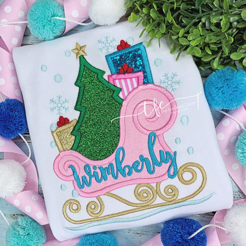 {Winter Sleigh} applique design