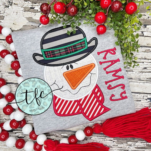 {Sammy Snowman} applique tee