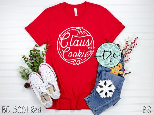 {The Claus Cookie Co.} screen print tee
