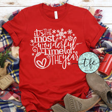Load image into Gallery viewer, {It&#39;s The Most Wonderful Time of the Year} screen print tee