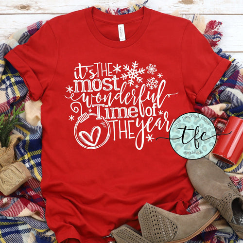 {It's The Most Wonderful Time of the Year} screen print tee