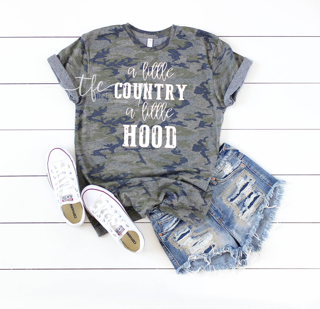 {Country + Hood} screen print tee