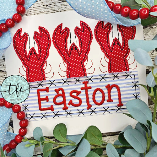 {Crawfish Trio} unisex applique tee