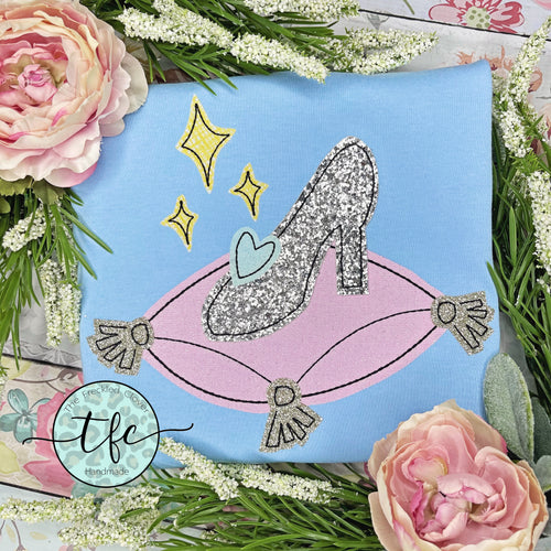 {Cinderella Glass Slipper} applique tee