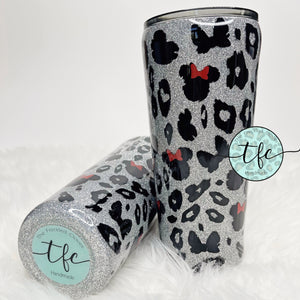 {Cheetah Print +Girl Mouse} tumbler