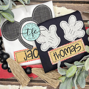 {Boy Mouse Ears} applique design
