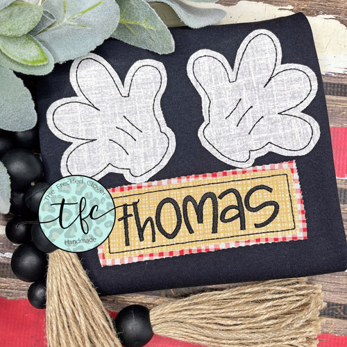 {Mouse Hands} applique design