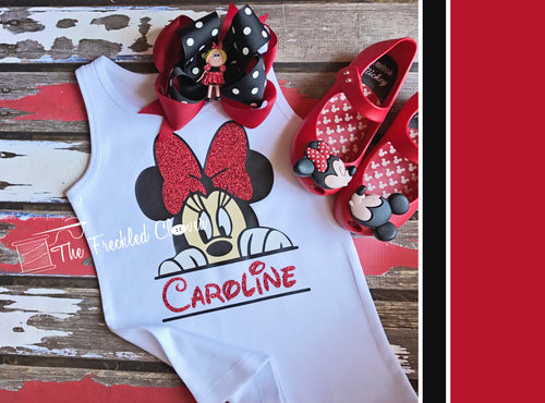 {Girl Mouse Peeker} Tee