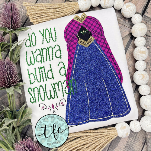 {Princess Anna Dress} applique tee