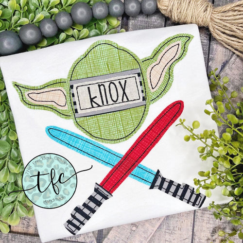 {Yoda Jedi Master} applique tee