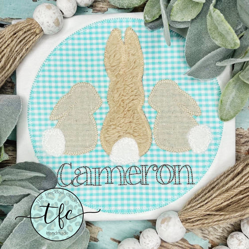 {Easter Bunny Trio} BOY applique tee