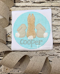 {Easter Bunny Trio} BOY applique tee
