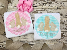 Load image into Gallery viewer, {Easter Bunny Trio} GIRL applique tee