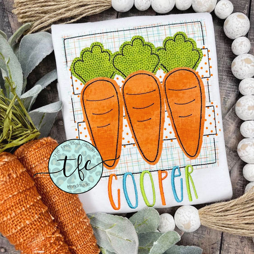 {Easter Carrot Trio} Boy's applique tee