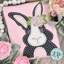 Load image into Gallery viewer, {Floral Bunny} applique tee