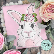 Load image into Gallery viewer, {Floral Bunny} applique tee