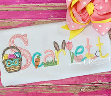 Load image into Gallery viewer, {Girl Spring/Easter Embroidery Name Tee}