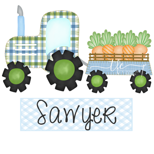 {Easter Tractor} Boy Sublimation Tee