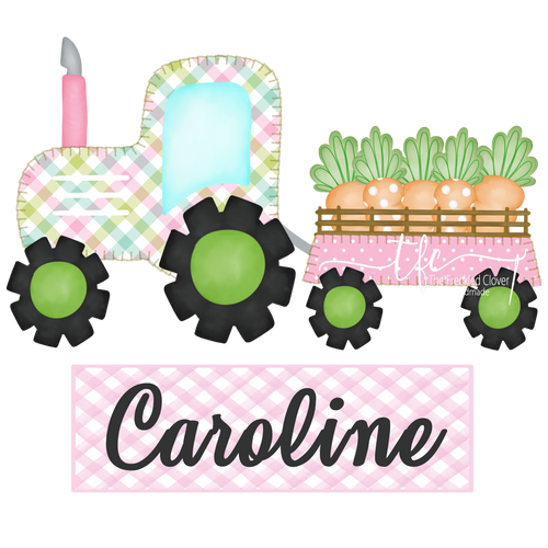 {Easter Tractor} Girl sublimation tee