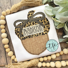 Load image into Gallery viewer, {Little Leopard Acorn} applique tee