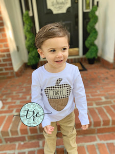 {Little Acorn} applique tee