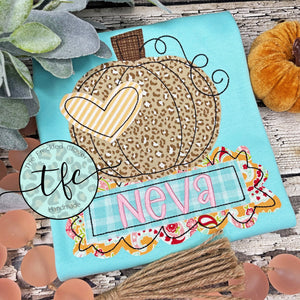 {Funky Pumpky} applique tee