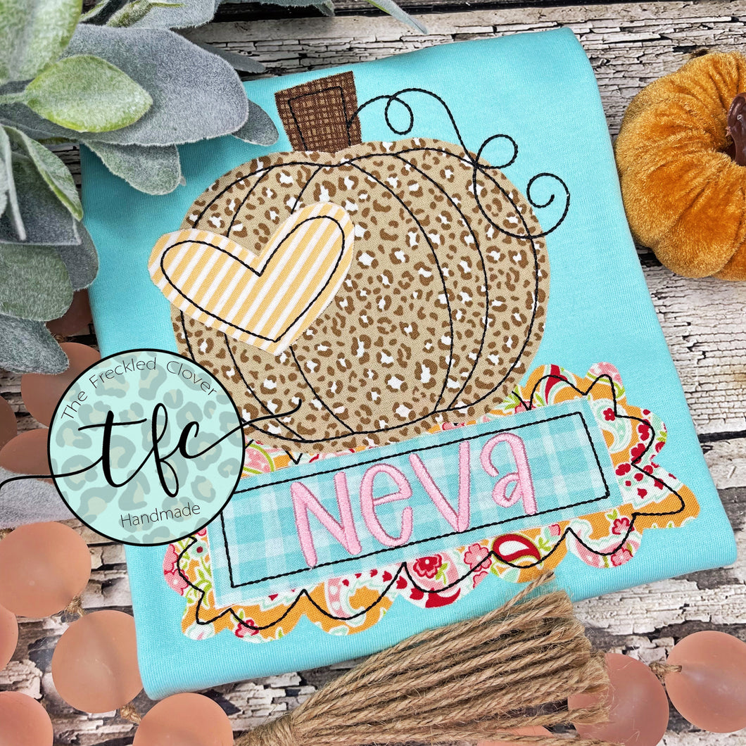 {Funky Pumpky} applique tee