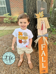 {Falling Leaves} applique tee