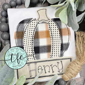{Boys Farmhouse Pumpkin} applique tee