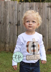 {Boys Farmhouse Pumpkin} applique tee