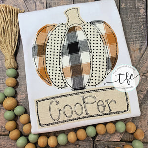 {Boys Farmhouse Pumpkin} applique tee