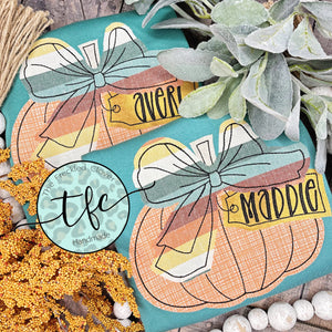 {Big Bow Pumpkin} applique tee