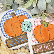 Load image into Gallery viewer, {Pumpkin- Circle Patch} boy&#39;s applique tee