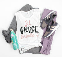 Load image into Gallery viewer, {Fit. Fierce. Fabulous.} Festival Muscle Tank
