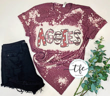 Load image into Gallery viewer, {Aggies Lettering} distressed tee